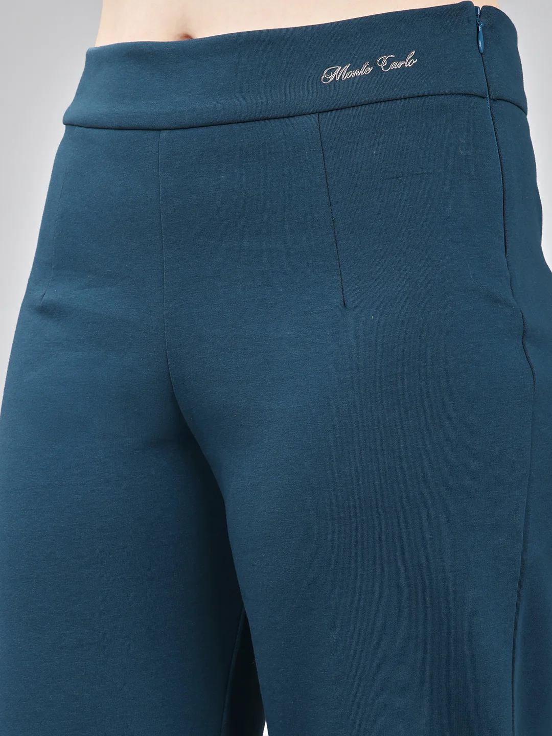 Women Teal Blue Solid Regular Fit Lower - Image 5