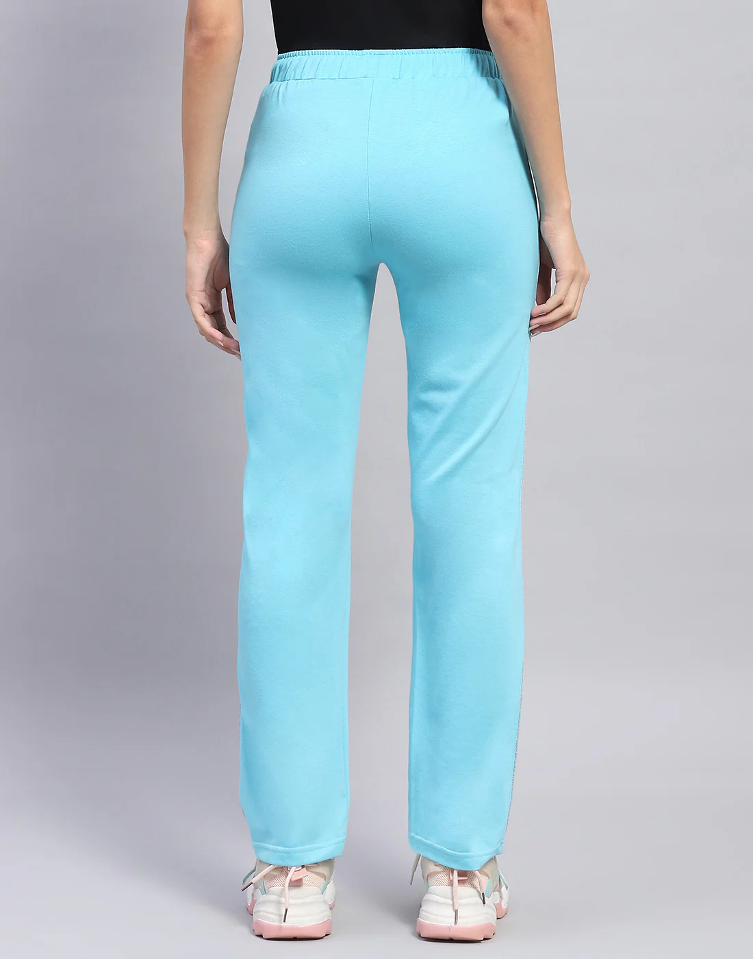 Women Turquoise Blue Solid Regular Fit Lower - Image 5