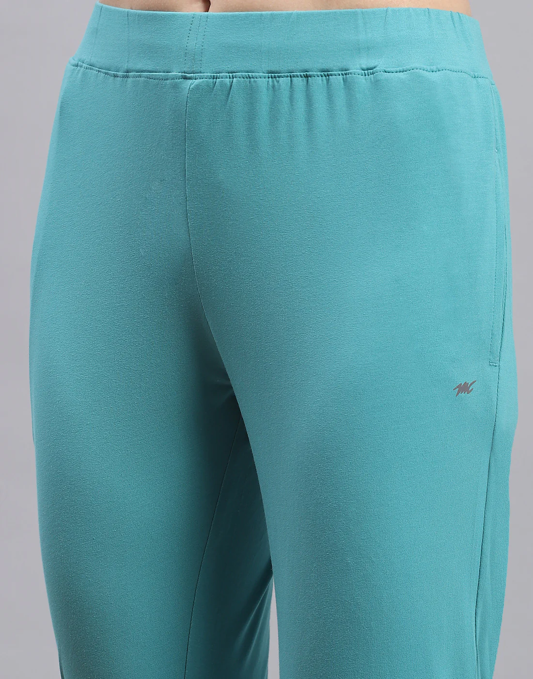 Women Turquoise Blue Solid Regular Fit Lower - Image 6