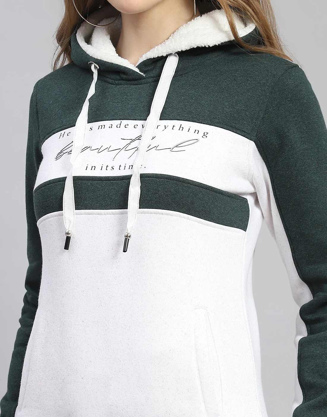 Women White Printed Hooded Full Sleeve Tracksuit - Image 7