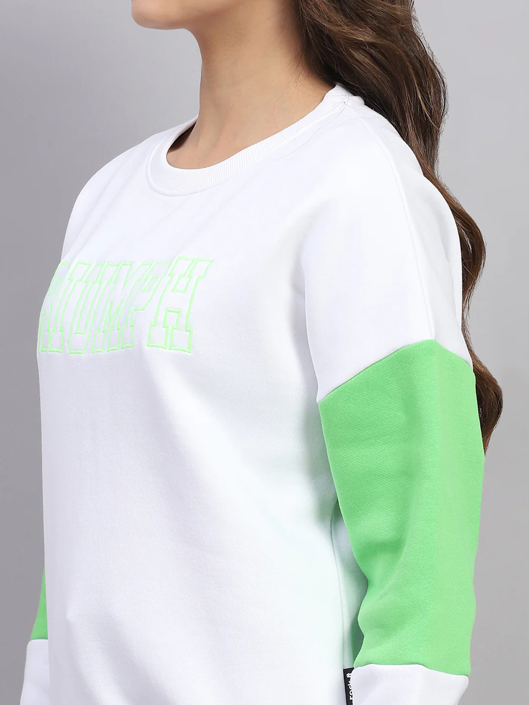 Rock.it Women White Printed Round Neck Full Sleeve Sweatshirt - Image 6