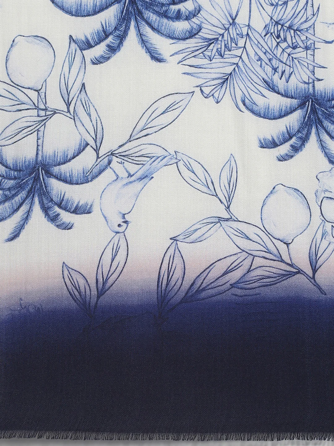 Women White Printed Stole - Image 7