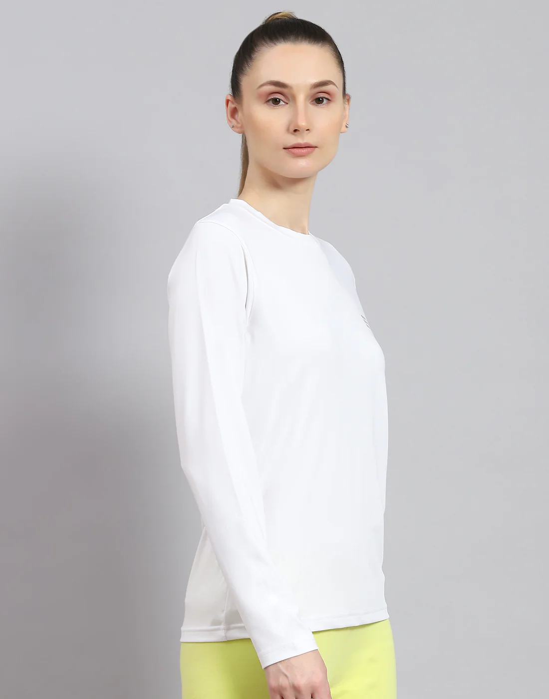 Rock.it Women White Solid Round Neck Full Sleeve Top - Image 5