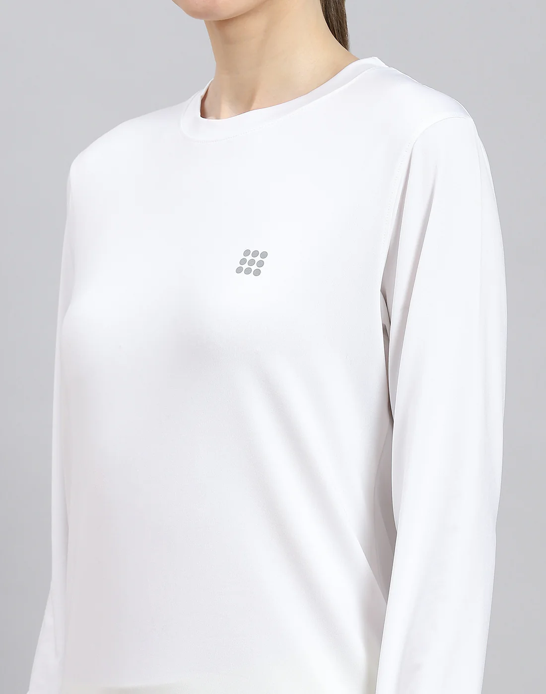 Rock.it Women White Solid Round Neck Full Sleeve Top - Image 8