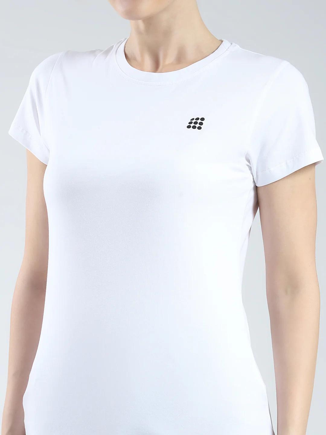 Rock.it Women White Solid Round Neck Half Sleeve Top - Image 6