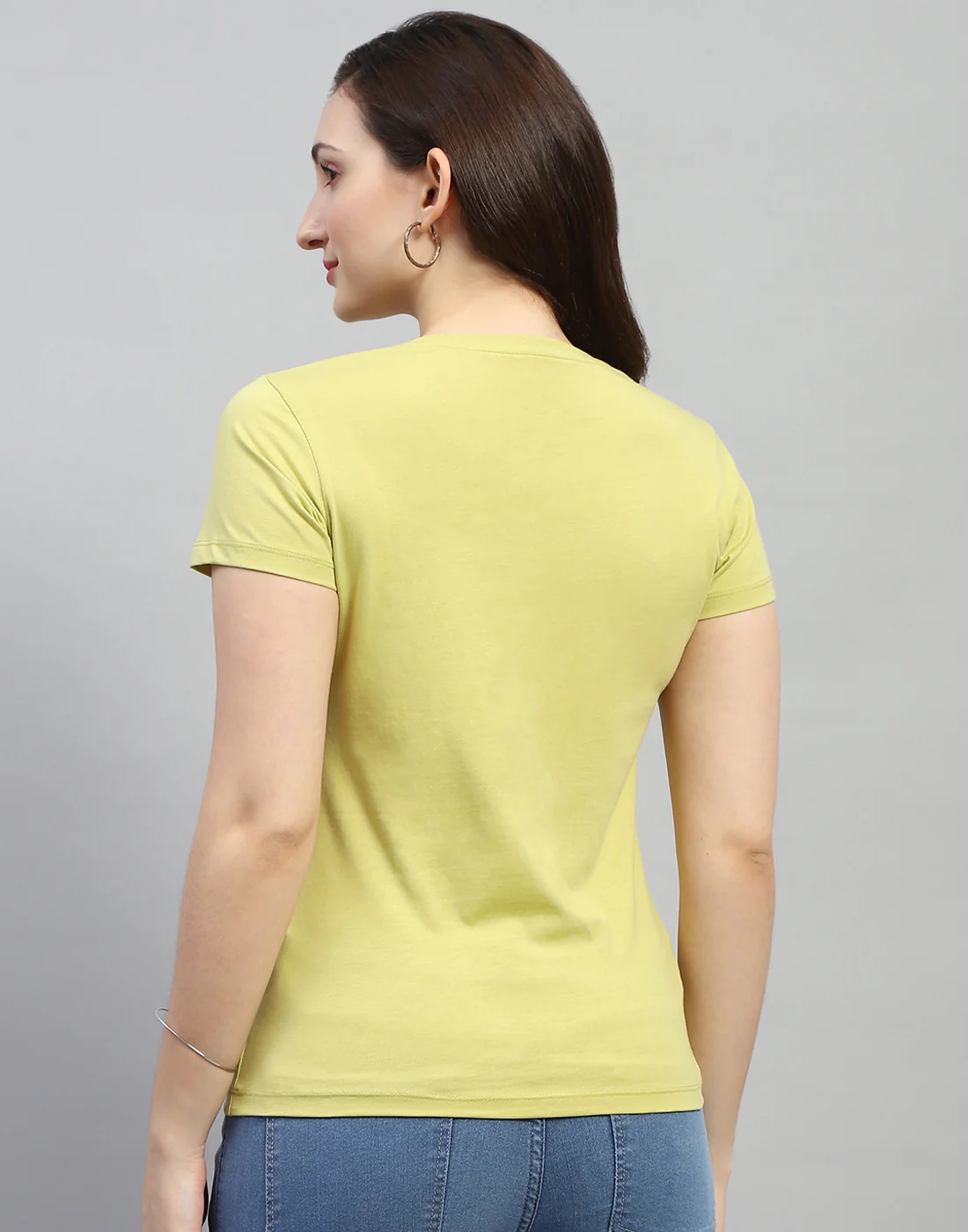 Women Yellow & Pink Solid V Neck Half Sleeve Top (Pack of 2) - Image 9