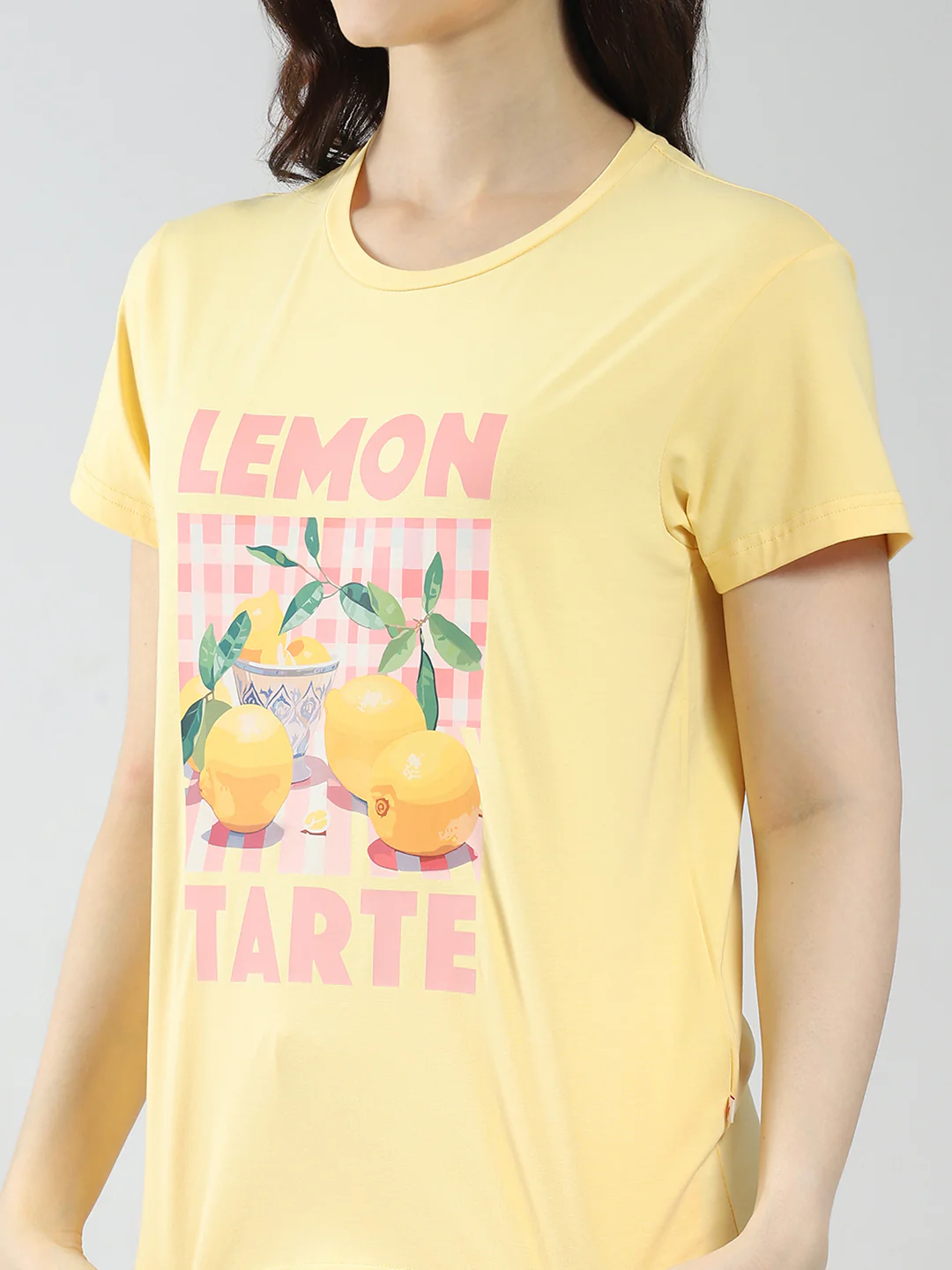 Women Yellow Printed Round Neck Half Sleeve Combo 3Pc Set (T-Shirt, Shorts & Lower) - Image 12