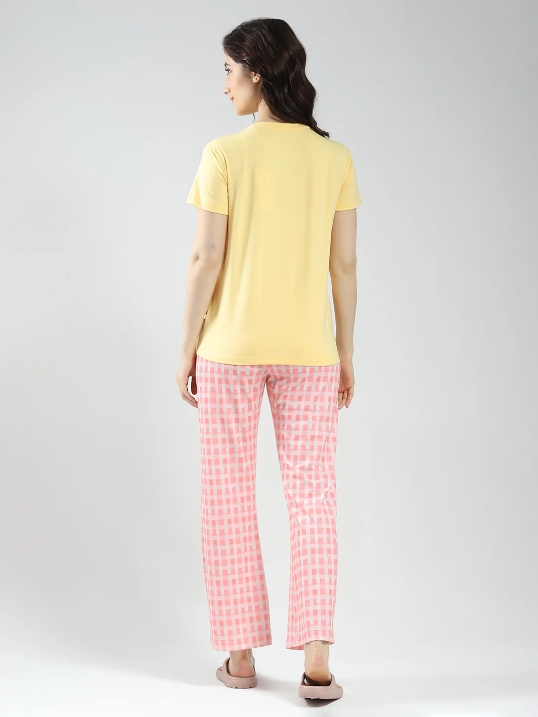 Women Yellow Printed Round Neck Half Sleeve Combo 3Pc Set (T-Shirt, Shorts & Lower) - Image 7