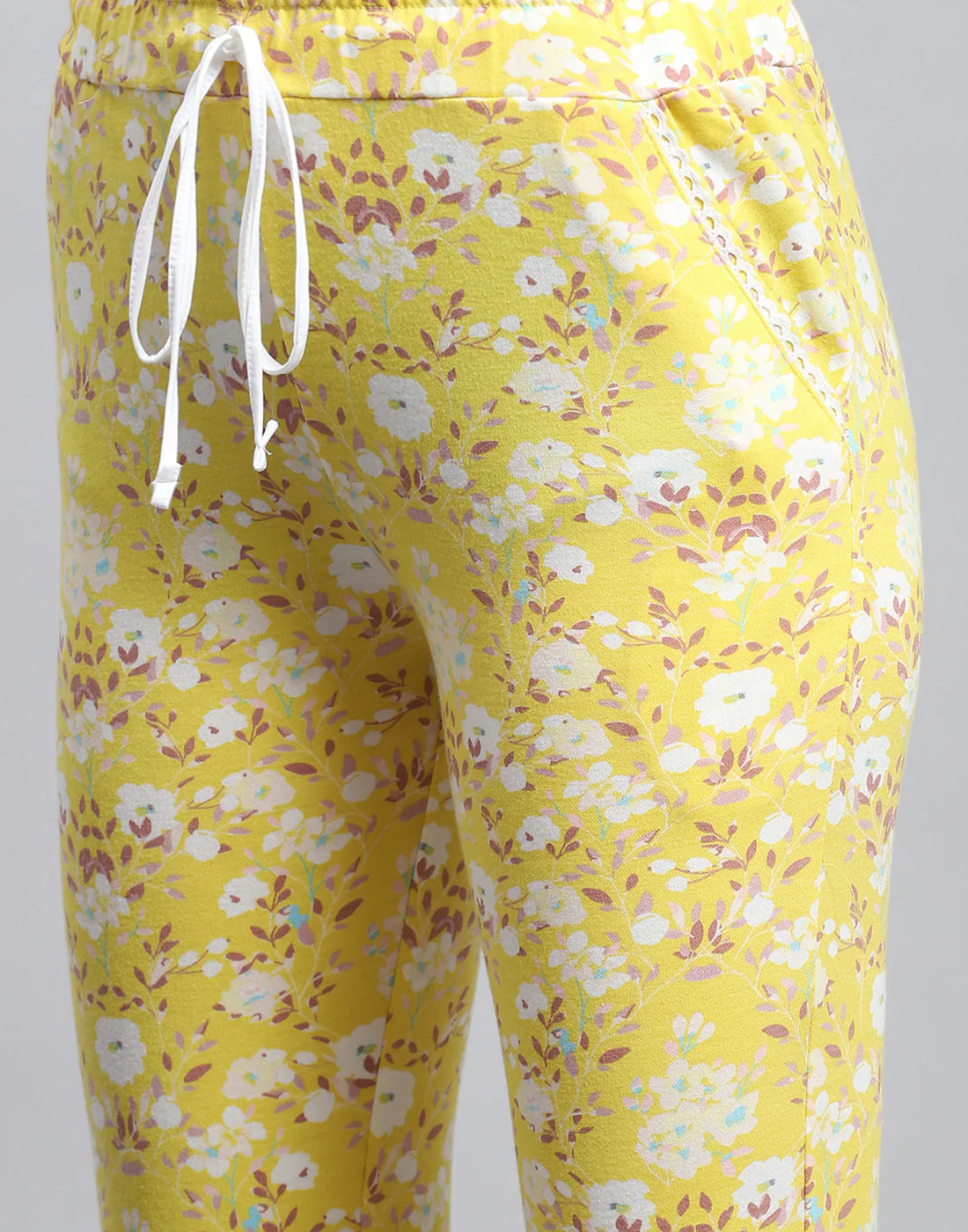 Women Yellow Printed Round Neck Half Sleeve Lower Set - Image 7