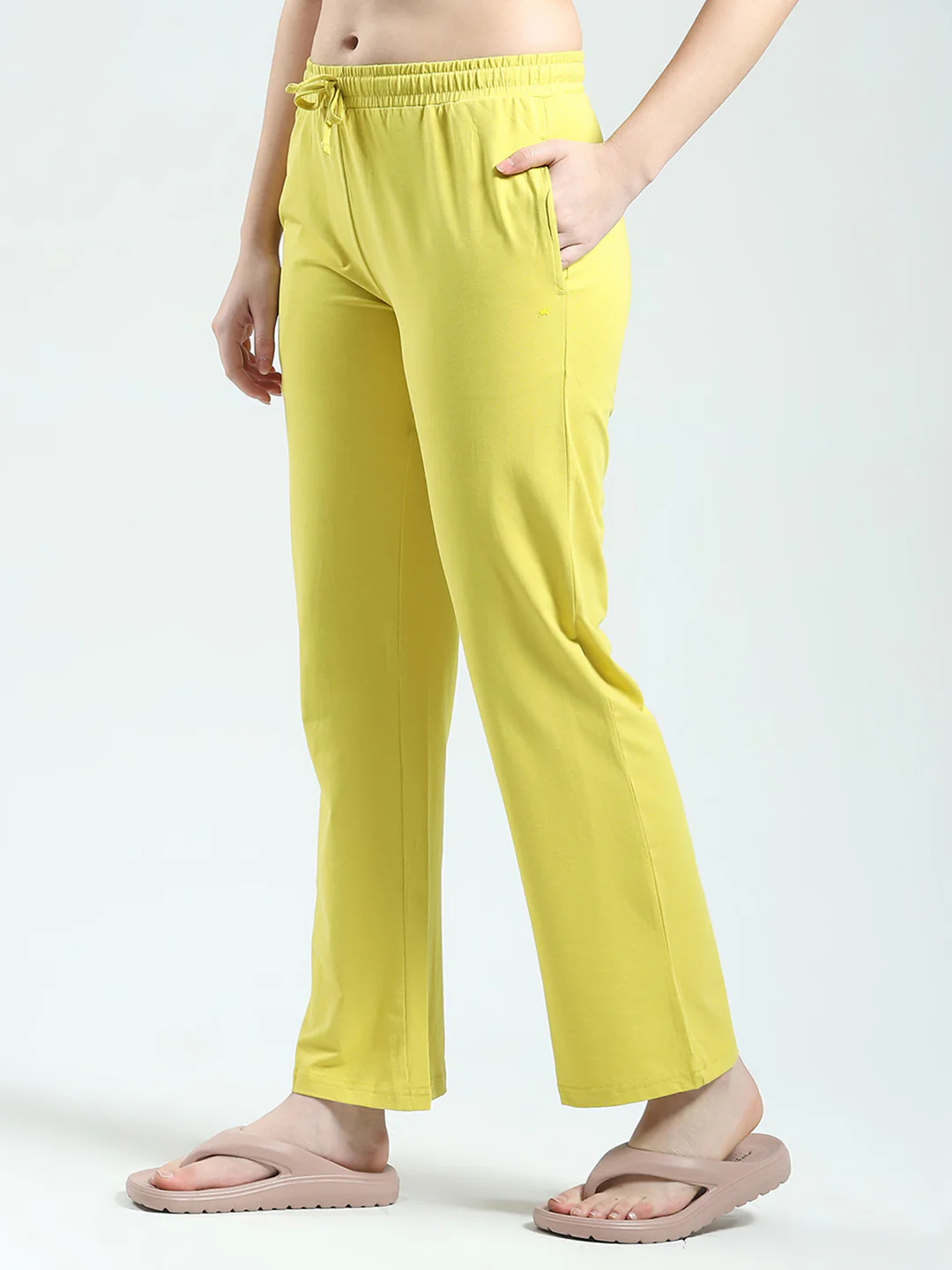 Women Yellow Printed Round Neck 3/4th Sleeve Lower Set - Image 7