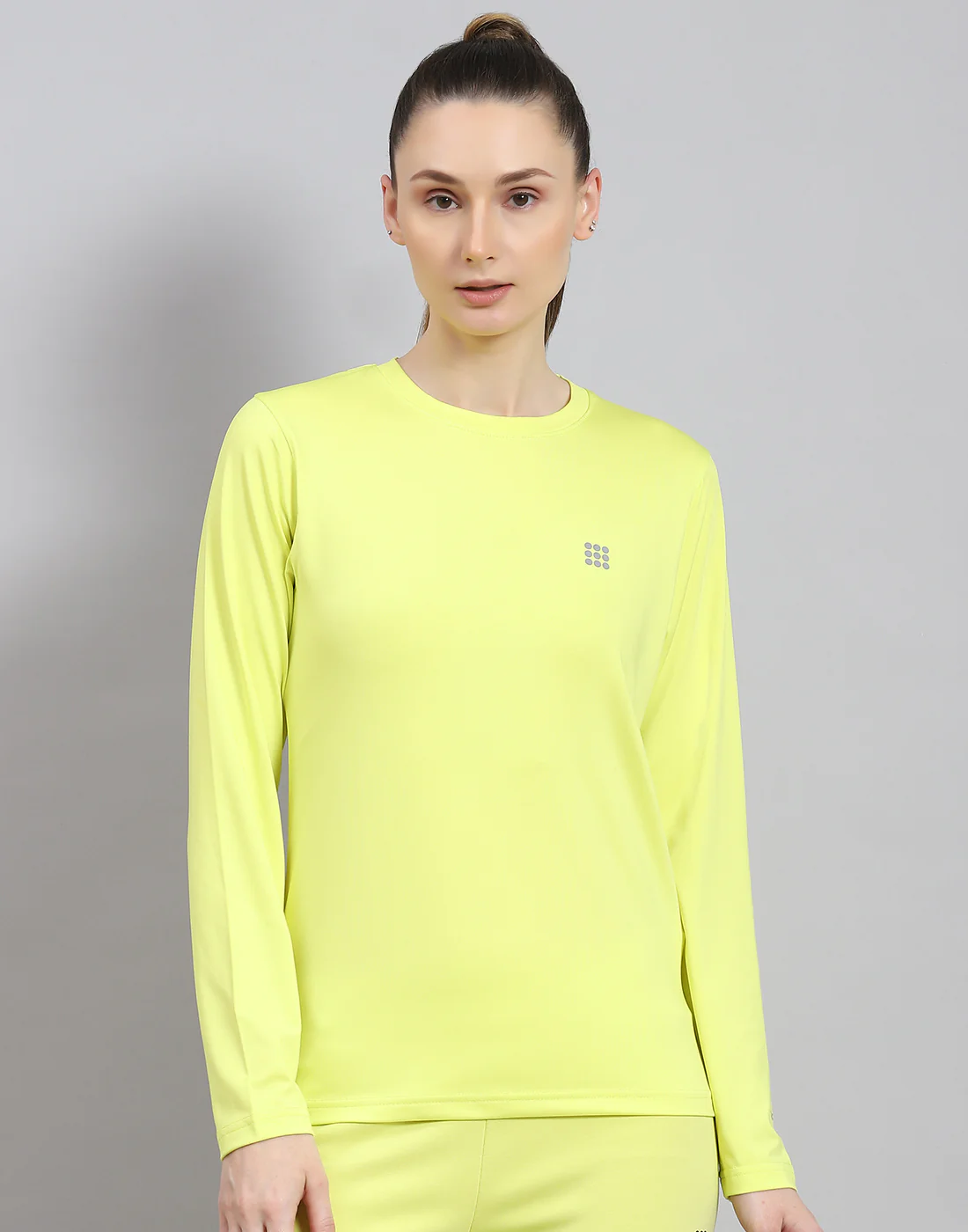 Rock.it Women Yellow Solid Round Neck Full Sleeve Top - Image 2