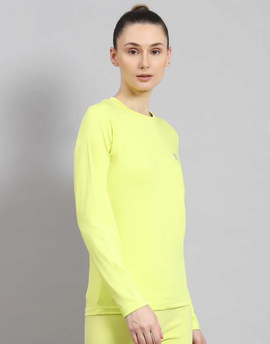 Rock.it Women Yellow Solid Round Neck Full Sleeve Top - Image 4