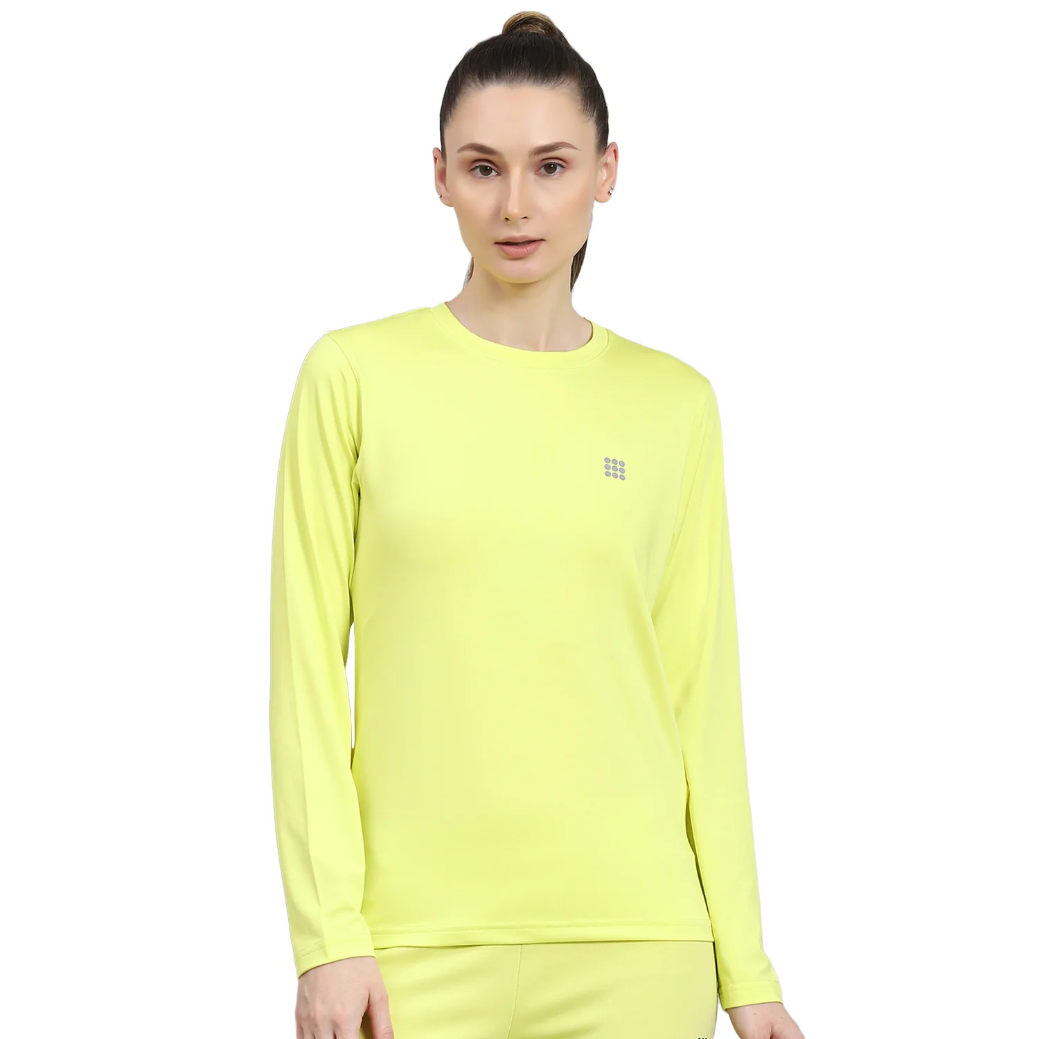 Rock.it Women Yellow Solid Round Neck Full Sleeve Top - Image 5
