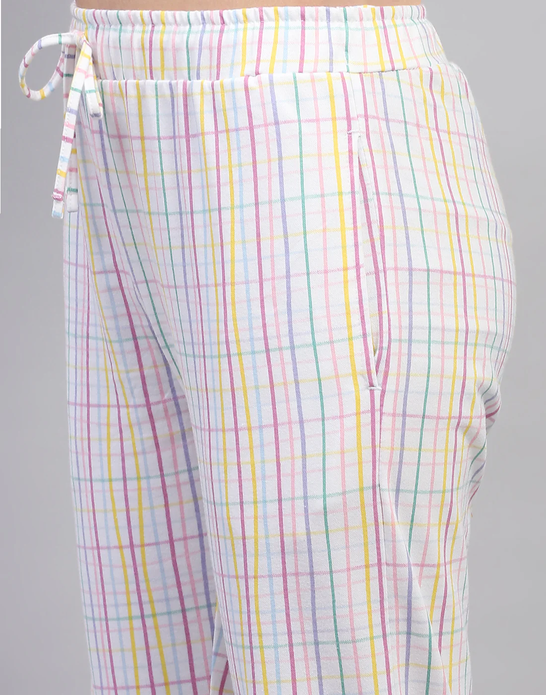 Women Yellow & White Printed Round Neck Half Sleeve Lower Set - Image 8