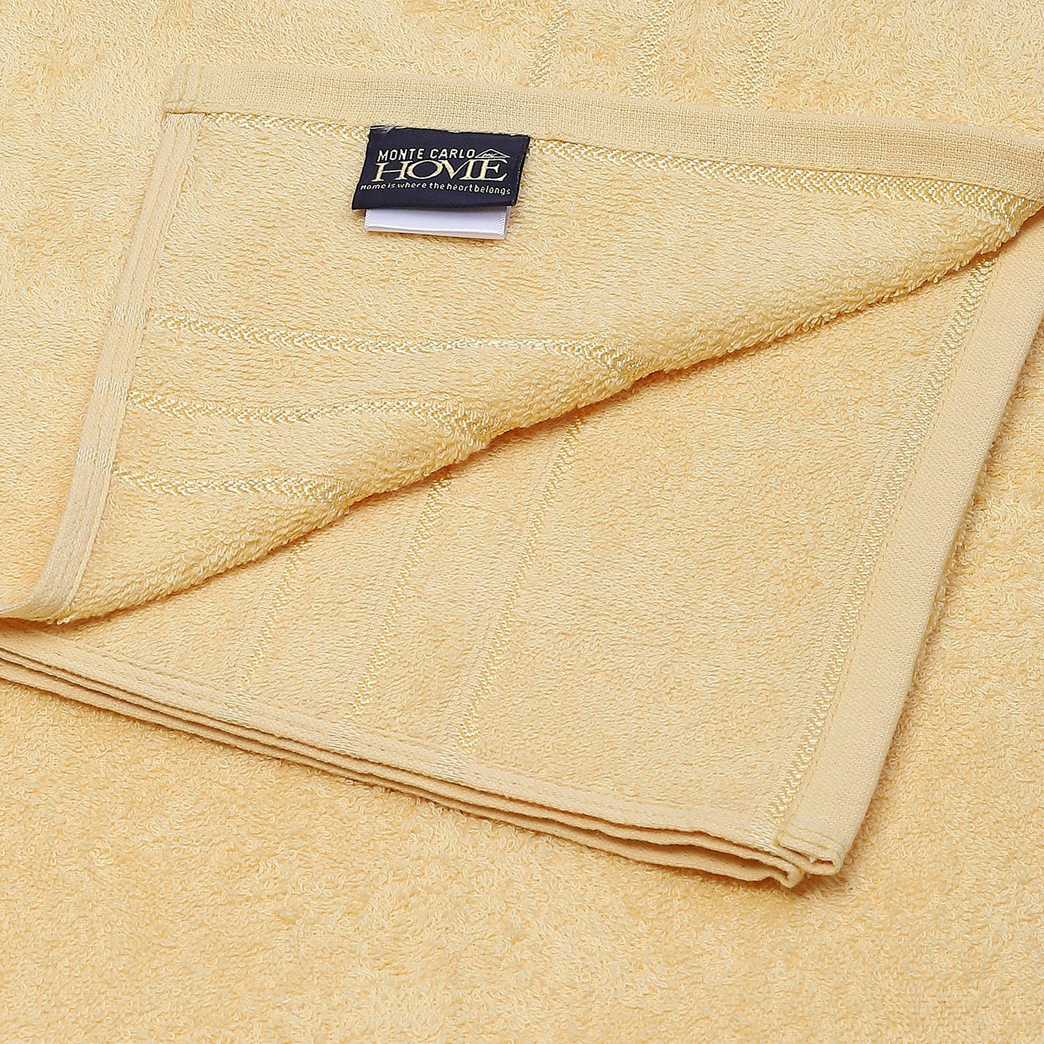 Yellow Cotton 350 GSM Bath Towel - Image 4
