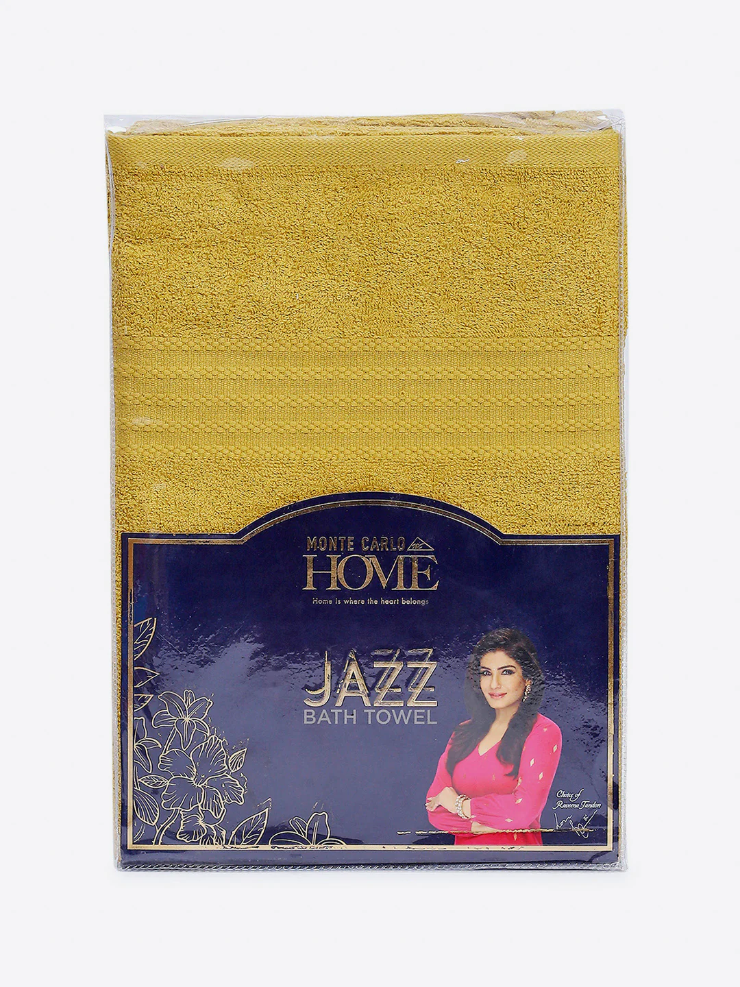 Yellow Cotton Solid 400 GSM Bath Towel (Jazz) - Image 5