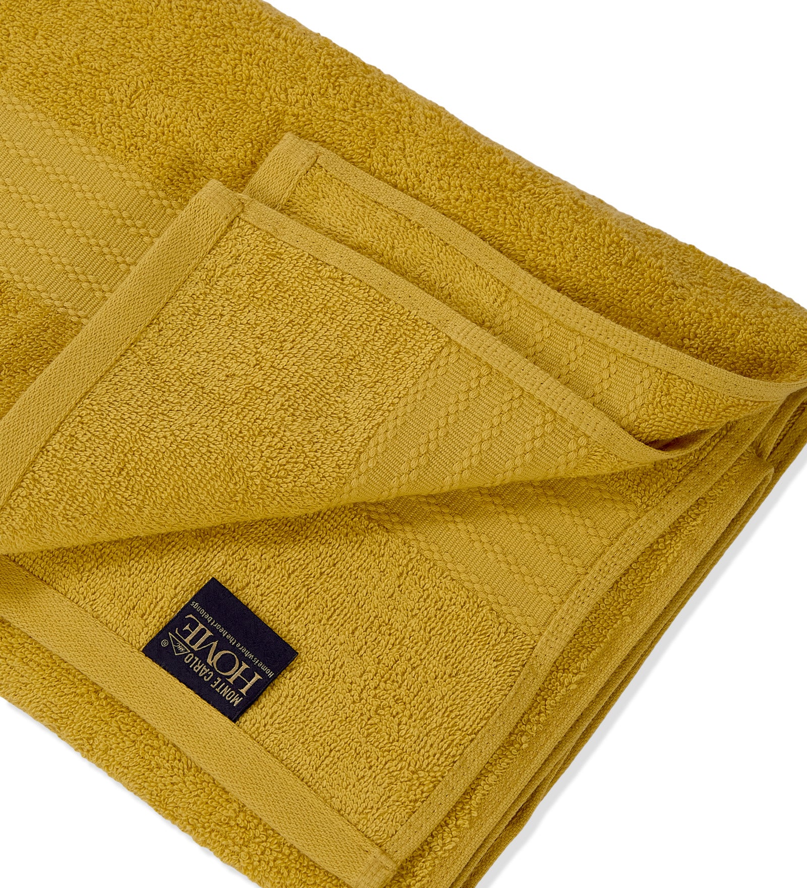 Yellow & Green Pure Cotton Solid 380 GSM Bath Towel 1 Piece (Jazz Collection) - Image 5