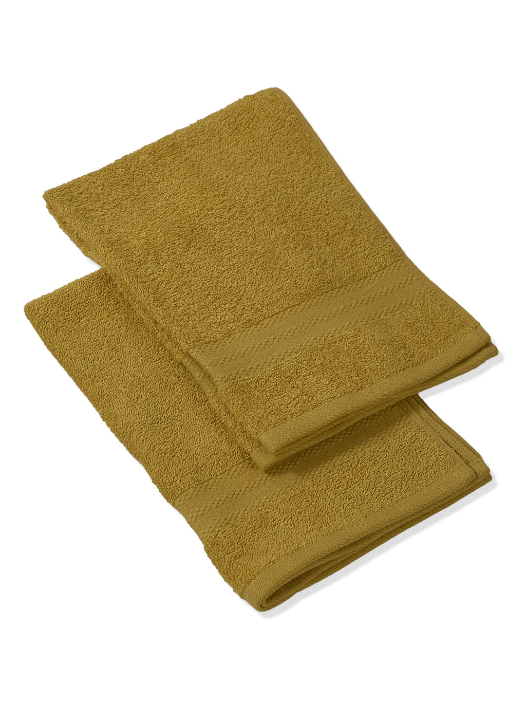 Yellow & Green Pure Cotton Solid 380 GSM Hand Towel 2 Pc Set (Jazz Collection) - Image 6