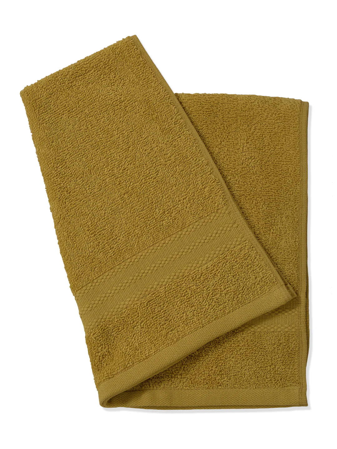 Yellow & Green Pure Cotton Solid 380 GSM Hand Towel 2 Pc Set (Jazz Collection) - Image 7