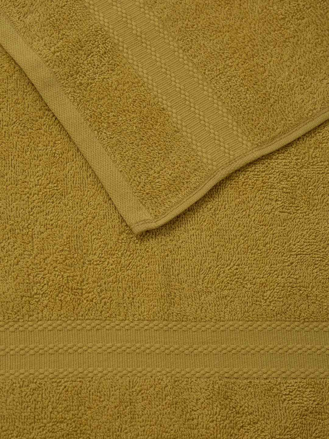 Yellow & Green Pure Cotton Solid 380 GSM Hand Towel 2 Pc Set (Jazz Collection) - Image 9